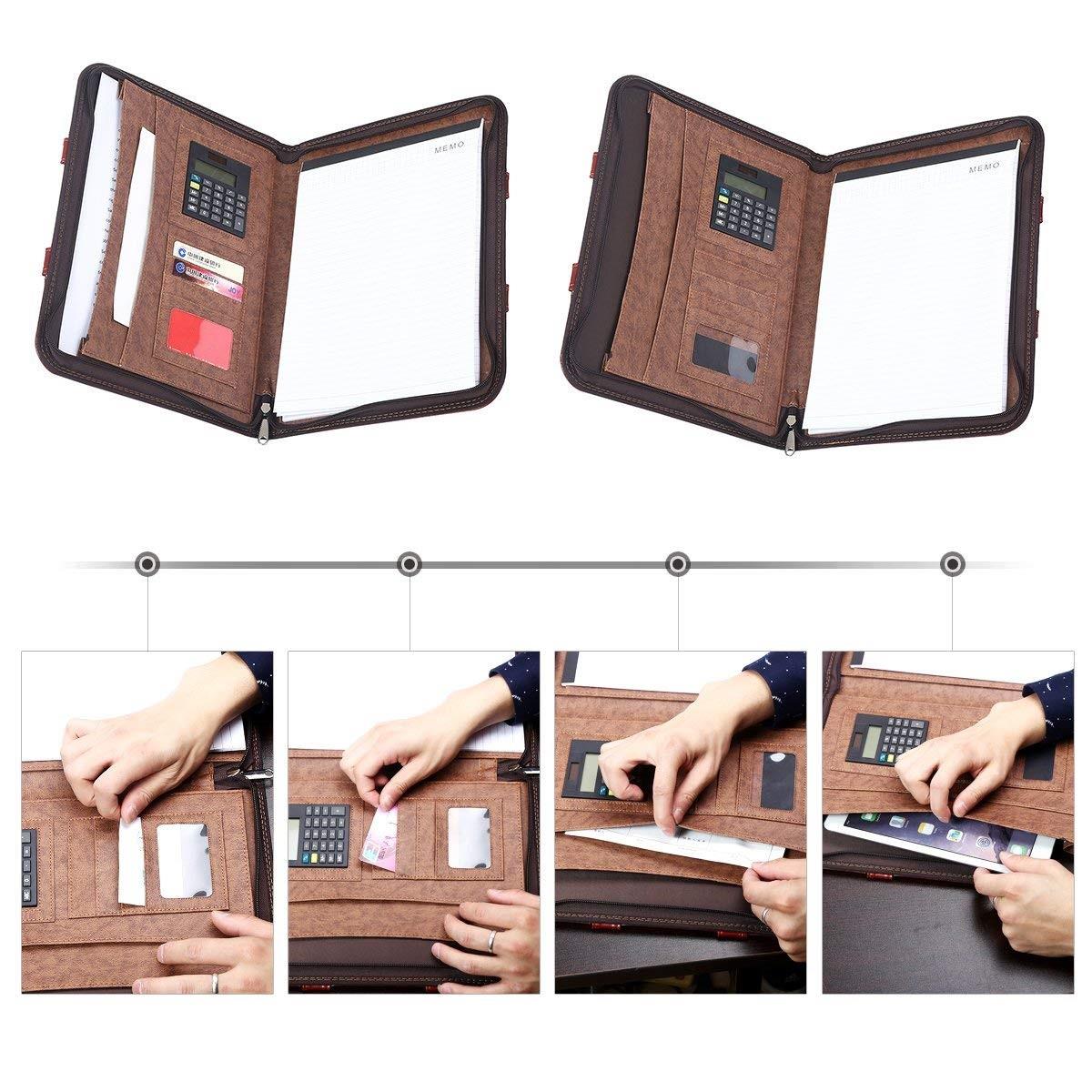 Red PU Leather Compendium-6 Red PU Leather Compendium-6