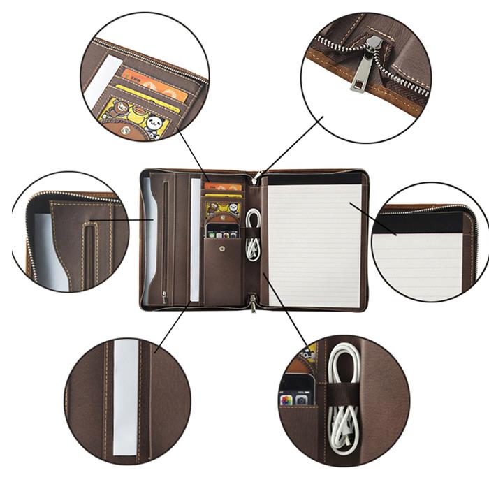 genuine leather portfolio 2