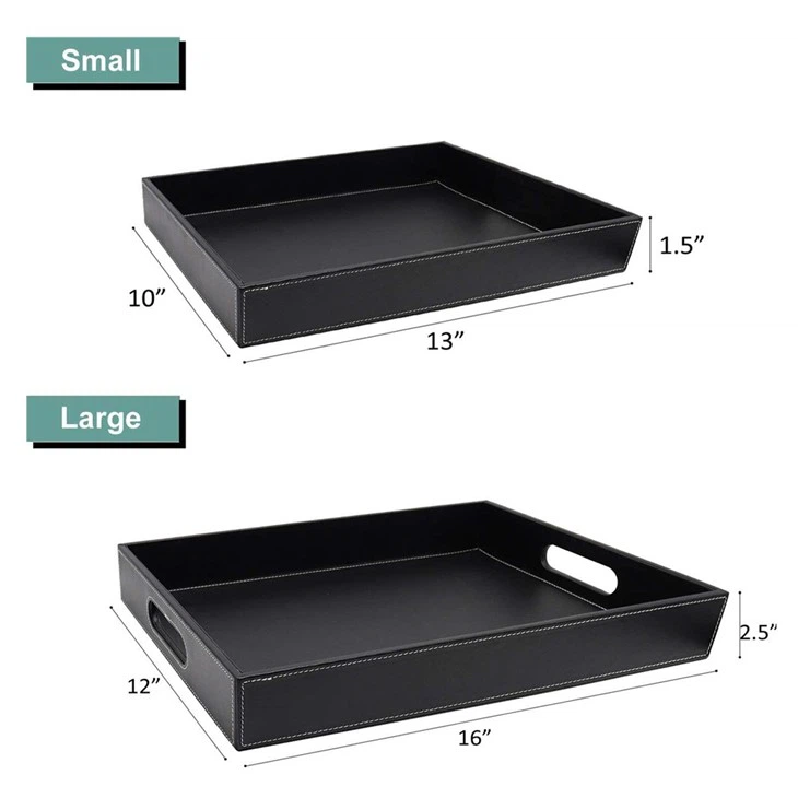 leather desk tray
