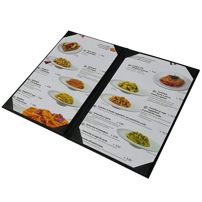 A4 Leather Menu Folder For Restaurant