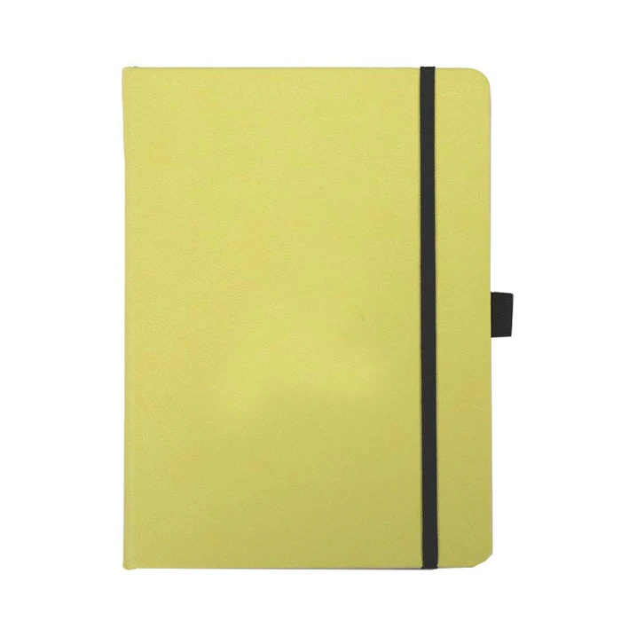 Embossed Leather Notebook With Elastic Strap