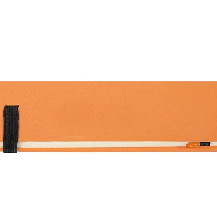 Embossed Leather Notebook With Elastic Strap