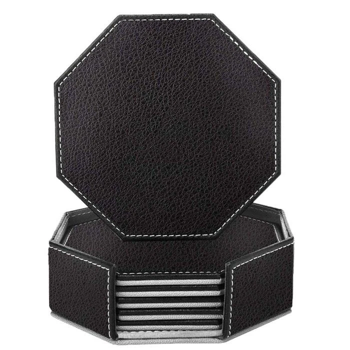 Leather Drink Coaster Set