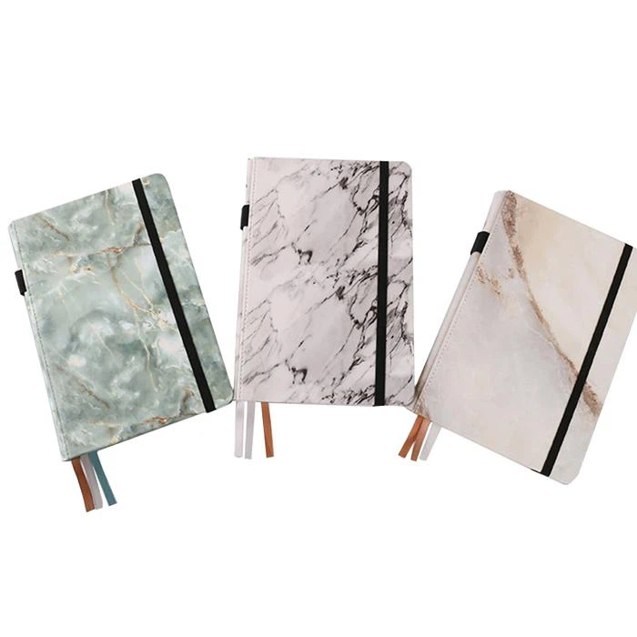 Leather Marble Planner Notebook Leather Marble Planner Notebook