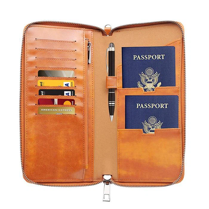Zippered Passport Wallet Organizer Zippered Passport Wallet Organizer