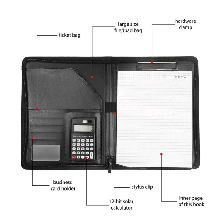 Faux Leather Portfolio File Folder Faux Leather Portfolio File Folder