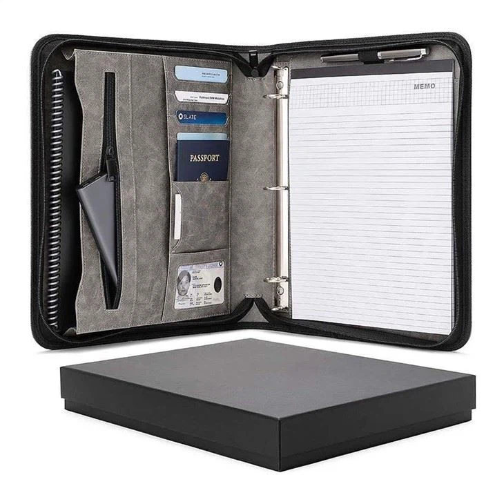 Leather Office Document File Folder